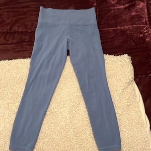 Light Blue athleta salutation stash 7/8 tight